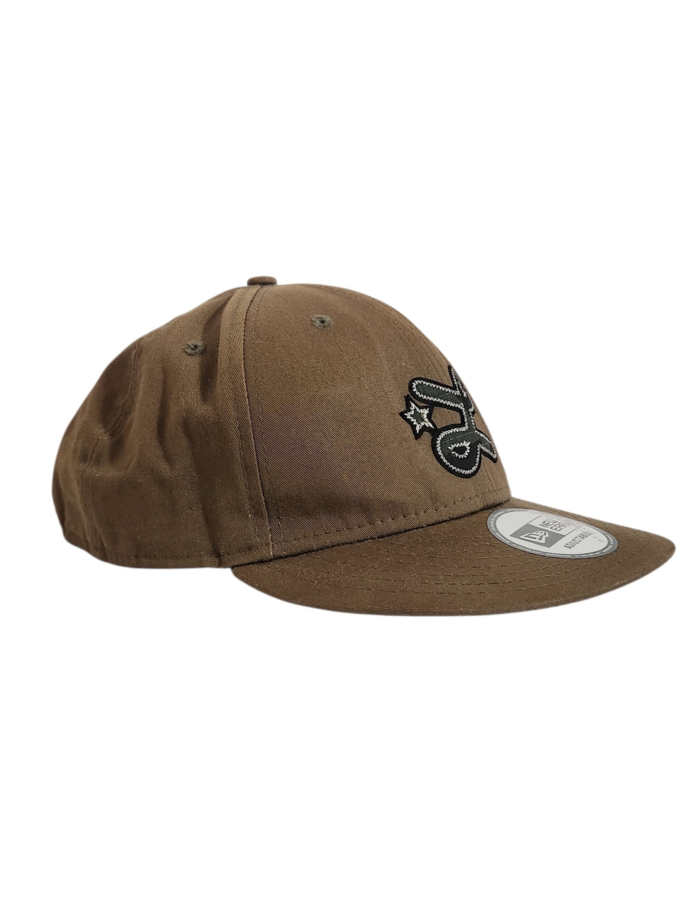 New Era LRG Brown Flatbill Snapback Baseball Hat One Size
